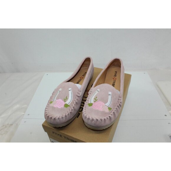 Five Tribe Suede Rose Embroidered Lucky Horseshoe 8 - Picture 1 of 9